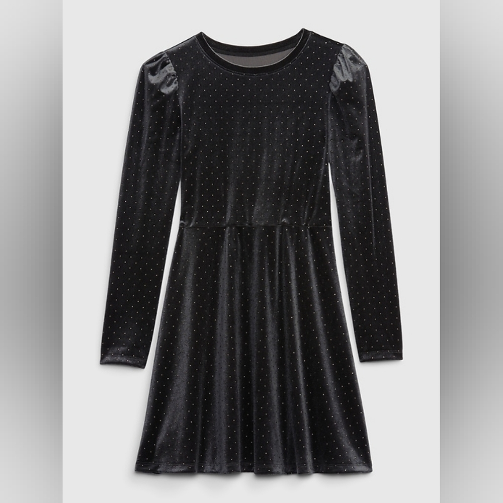 GAP KIDS Girls Velvet Skater Dress Size Large 10 NWT - Picture 3 of 6